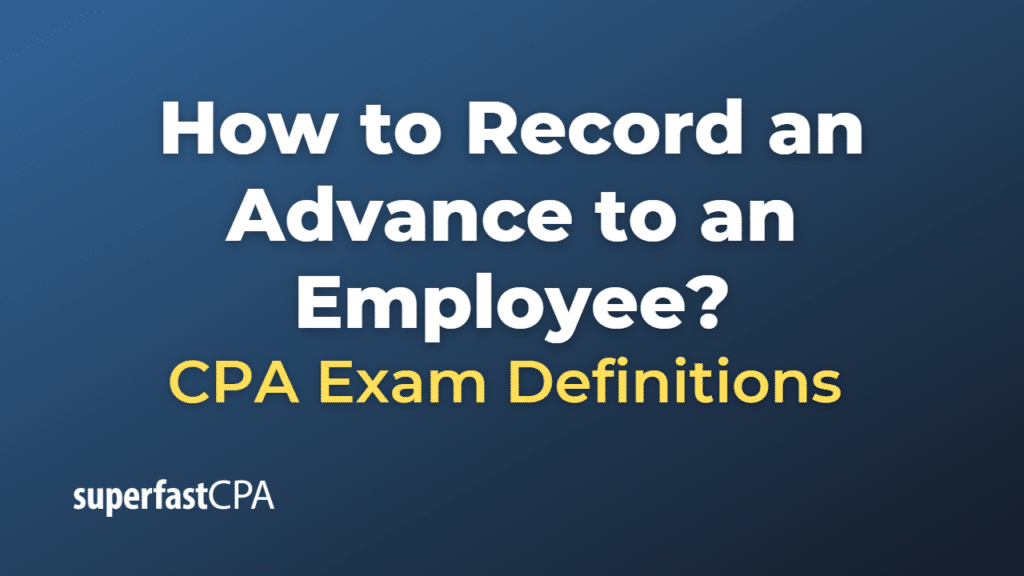 How to Record an Advance to an Employee