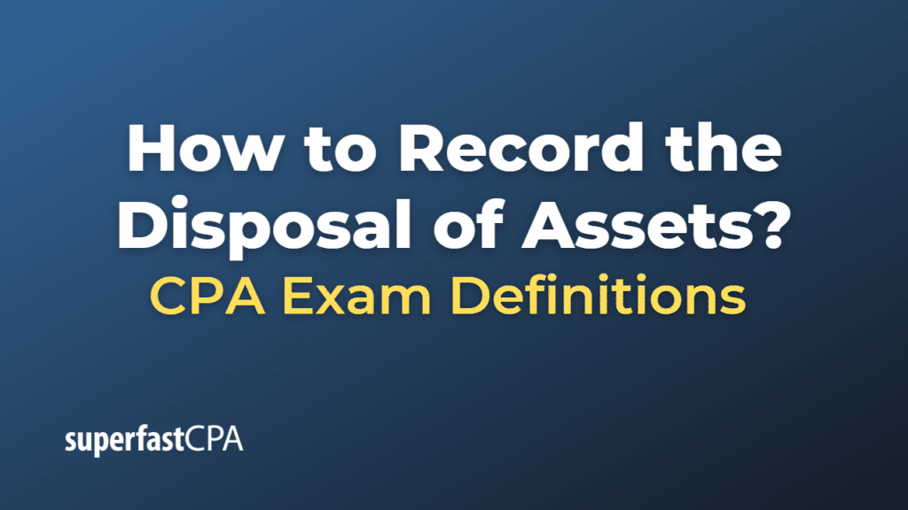 How to Record the Disposal of Assets