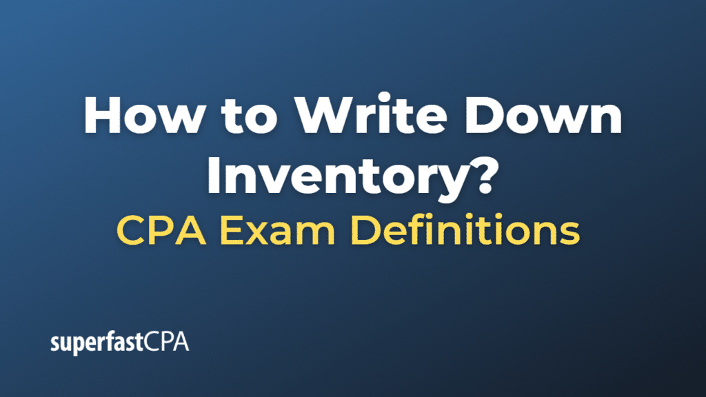 How to Write Down Inventory