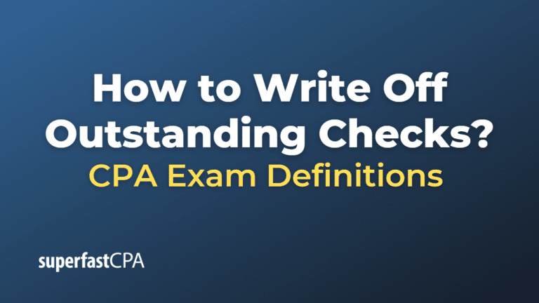 How to Write Off Outstanding Checks?