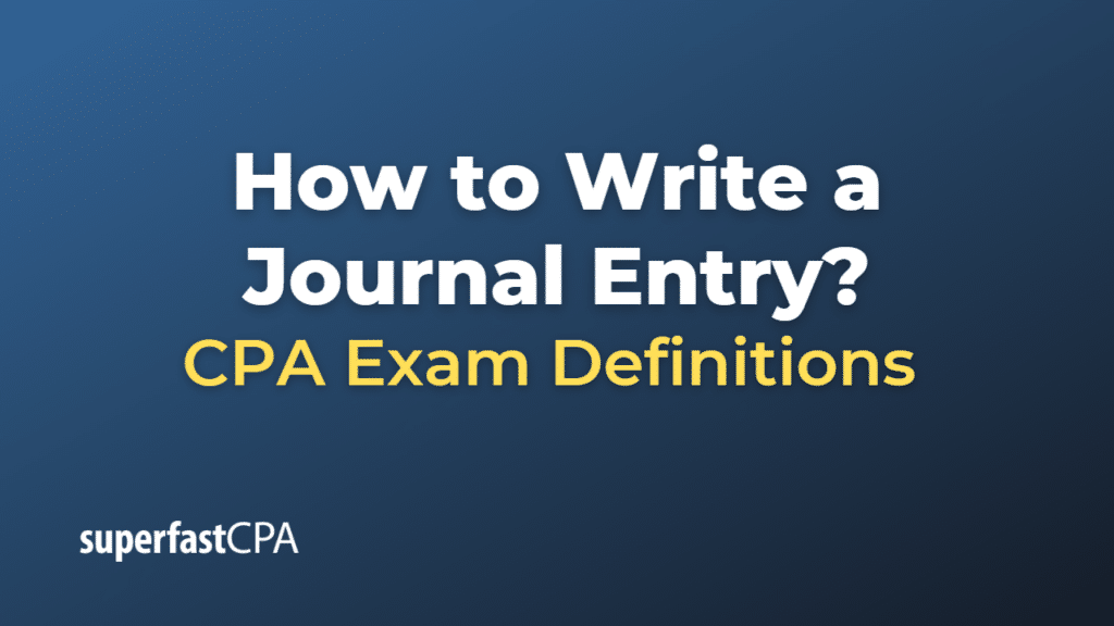 How to Write a Journal Entry