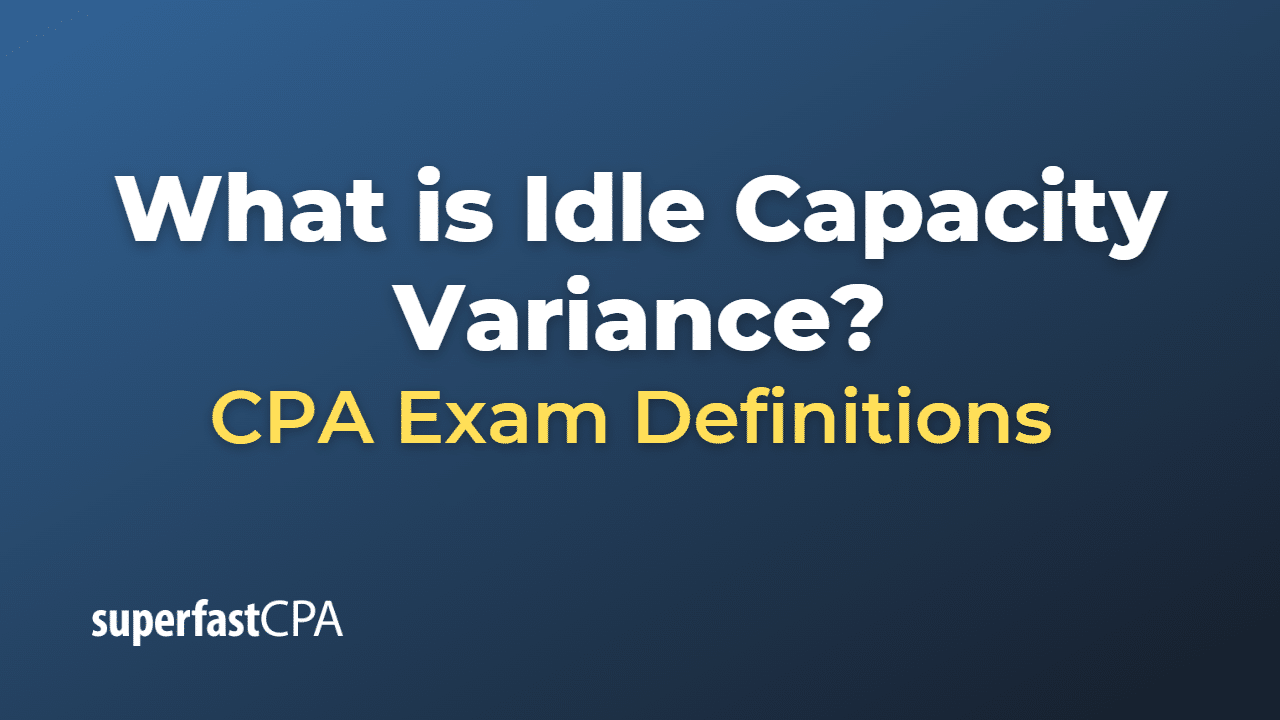 What is Idle Capacity Variance?