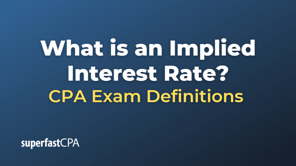 Implied Interest Rate