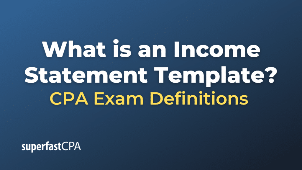 Income Statement Template