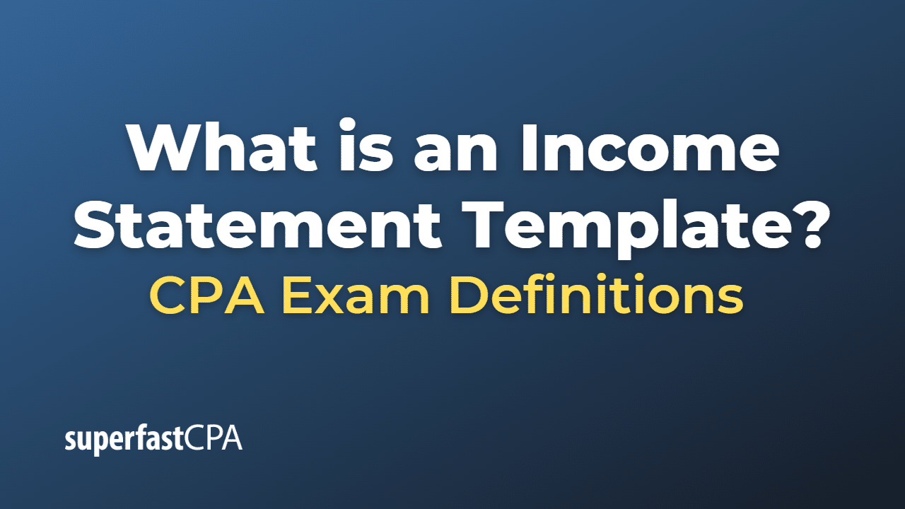 Income Statement Template