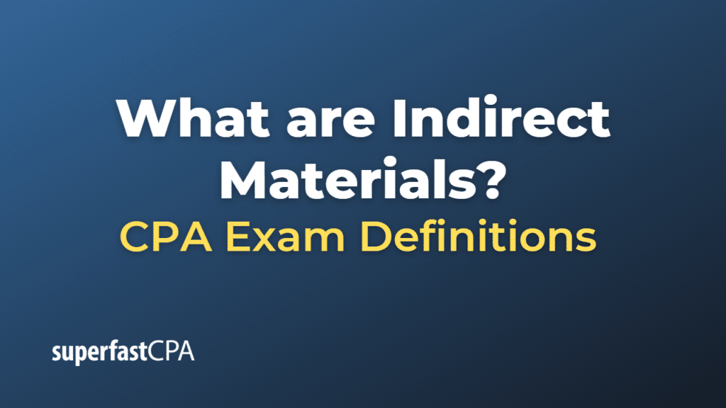 Indirect Materials