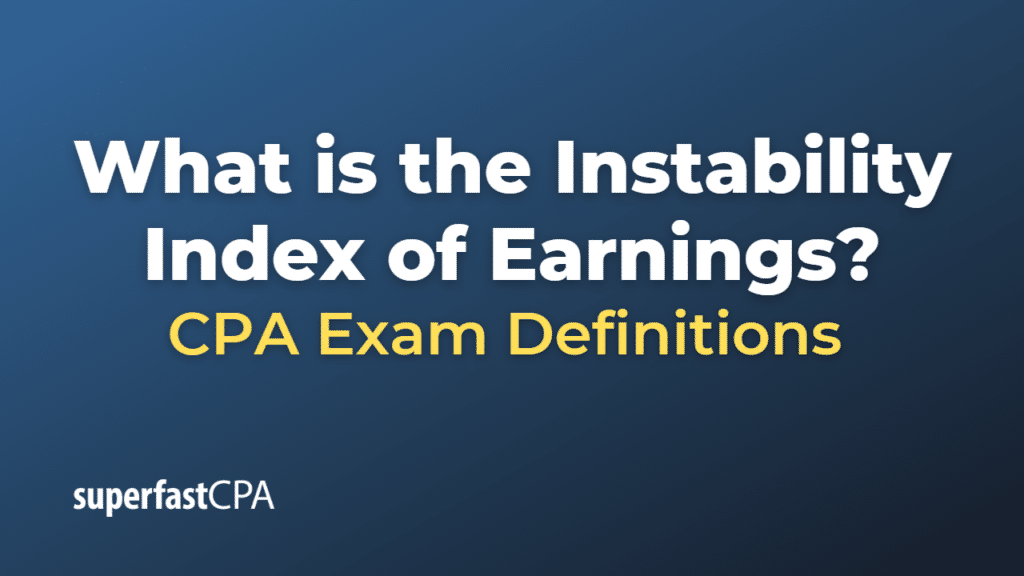 Instability Index of Earnings