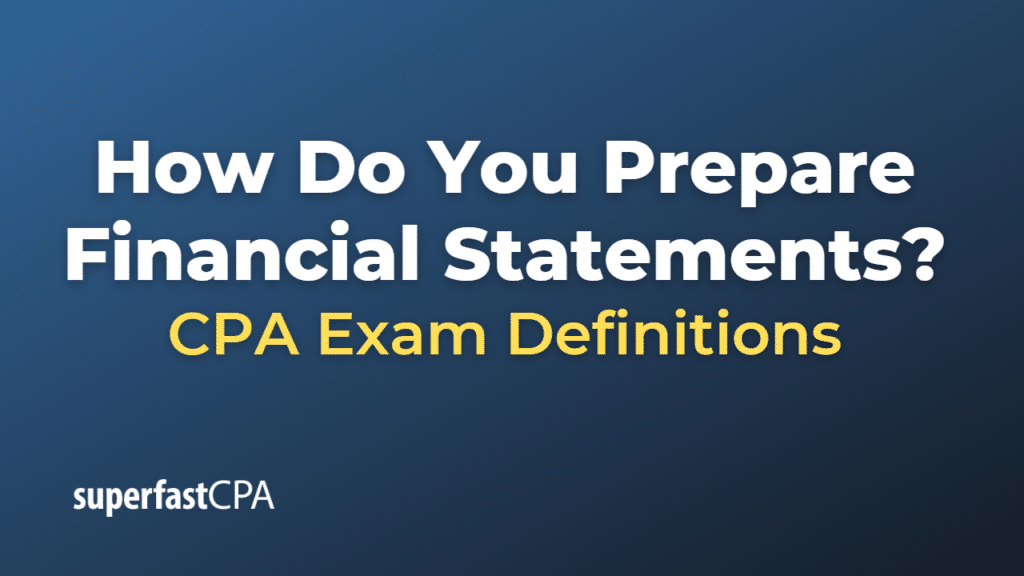 Prepare Financial Statements