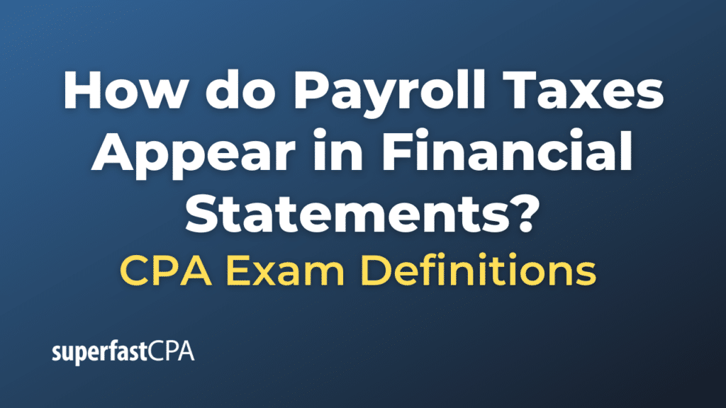 How do Payroll Taxes Appear in Financial Statements