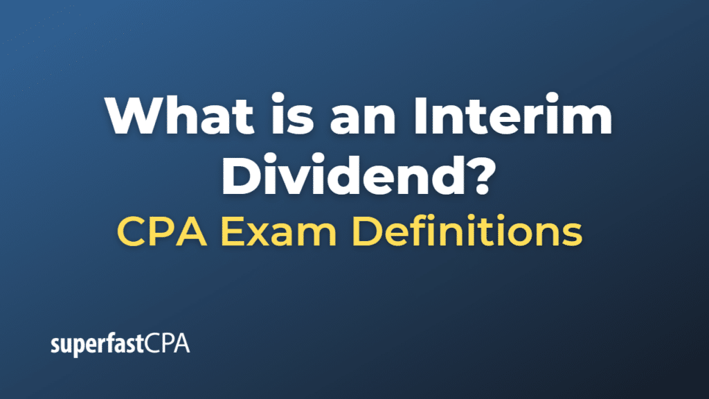 Interim Dividend