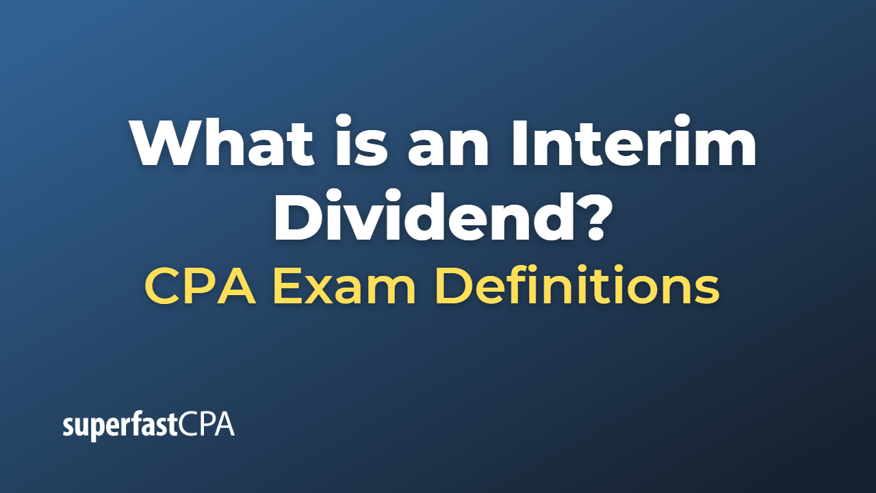 Interim Dividend