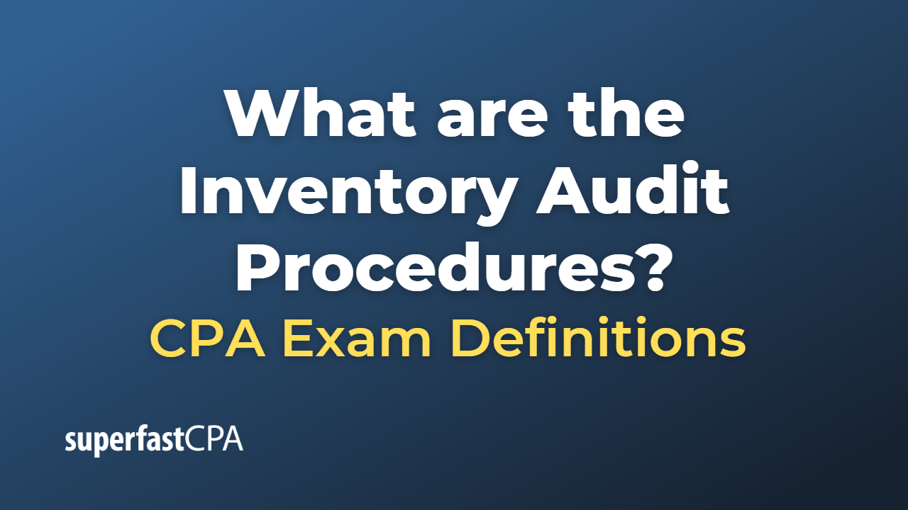 What are the Inventory Audit Procedures?