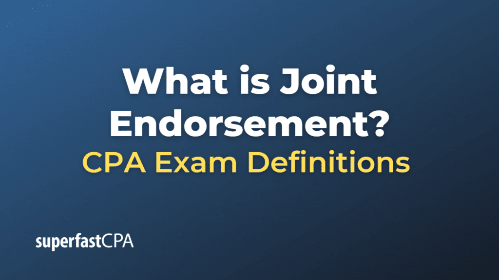 Joint Endorsement