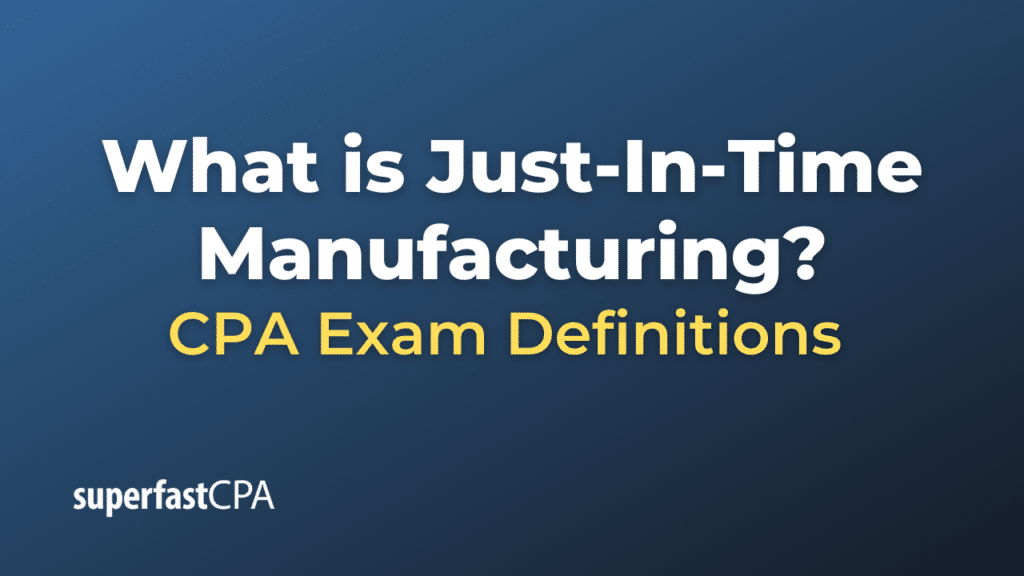Just-In-Time Manufacturing