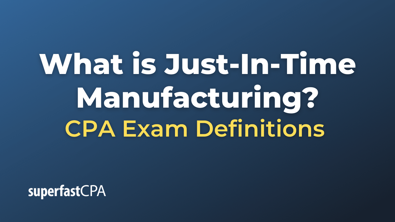 Just-In-Time Manufacturing