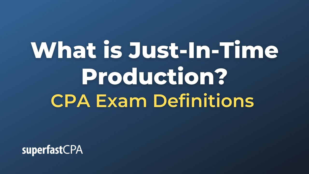 What is JustInTime Production?
