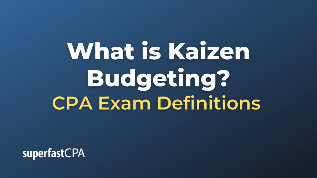 Kaizen Budgeting