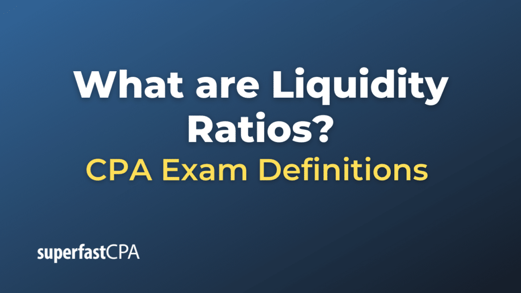 Liquidity Ratios