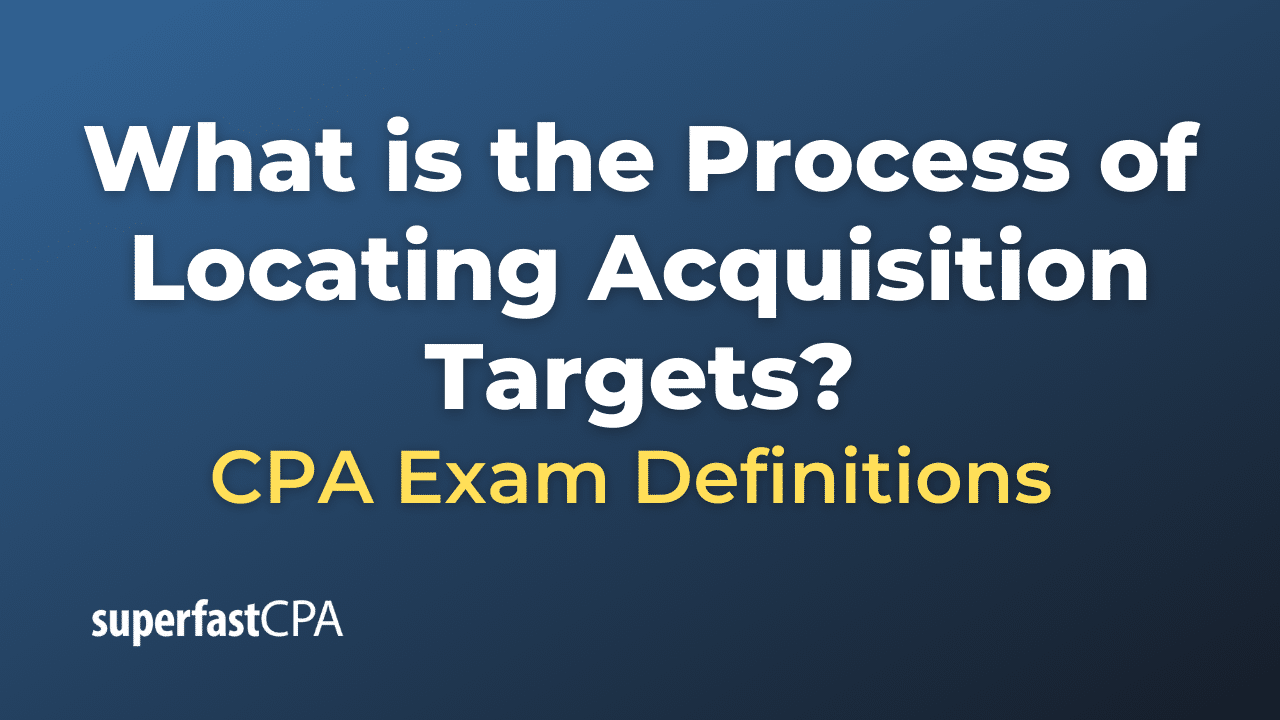 What is the Process of Locating Acquisition Targets?