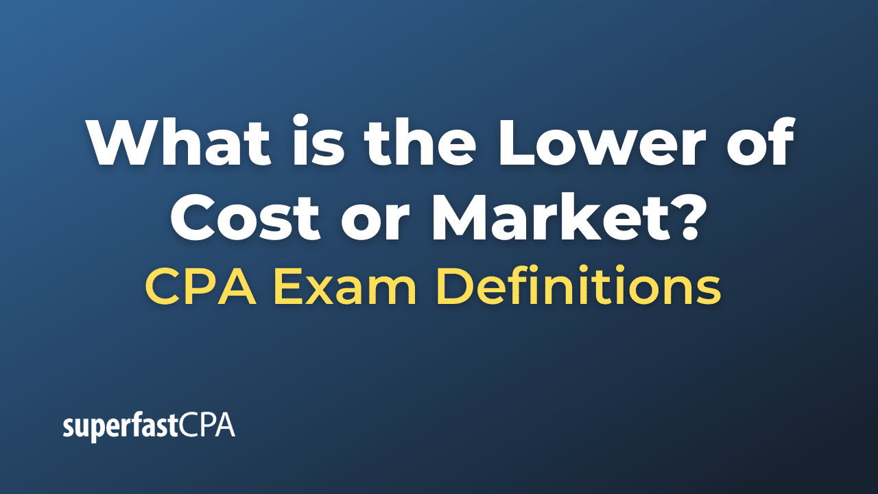 What is the Lower of Cost or Market?