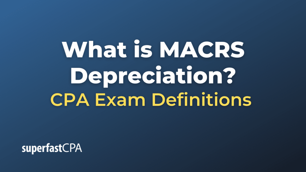 MACRS Depreciation