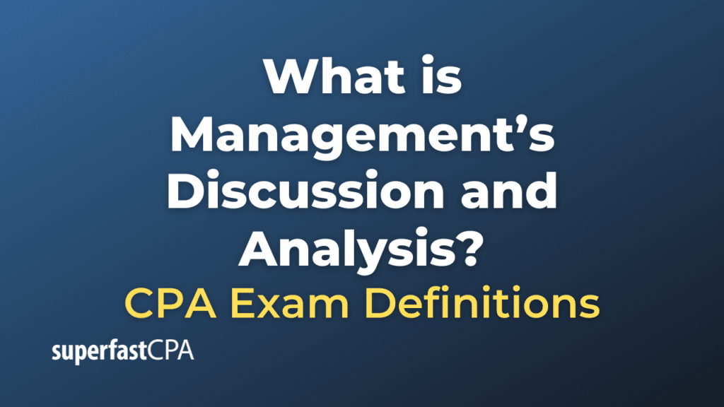 Management’s Discussion and Analysis
