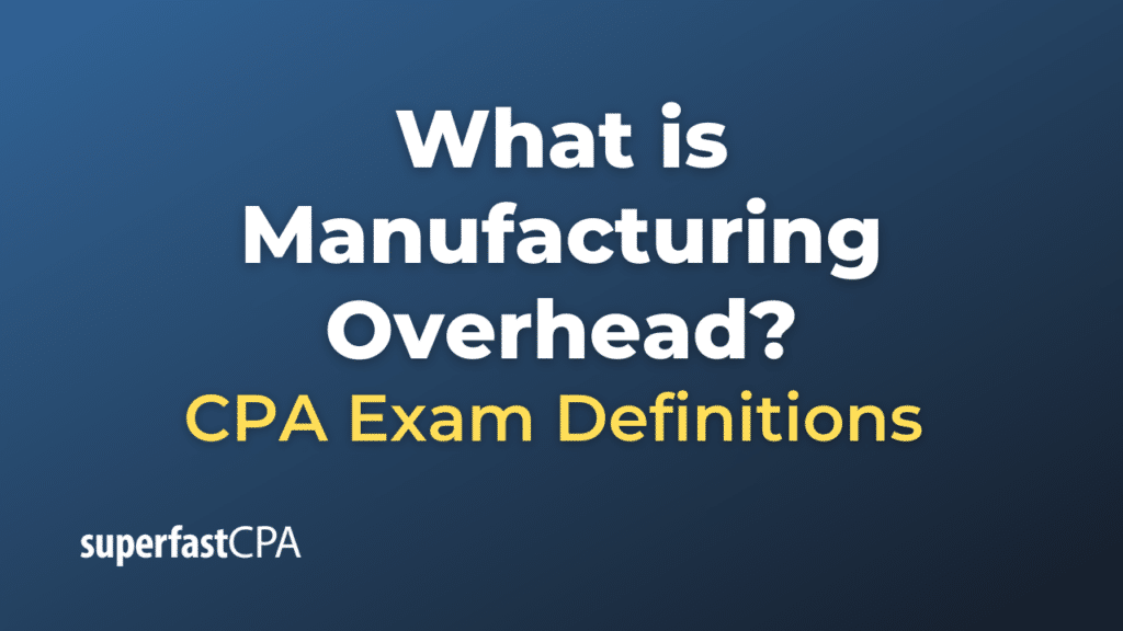 Manufacturing Overhead