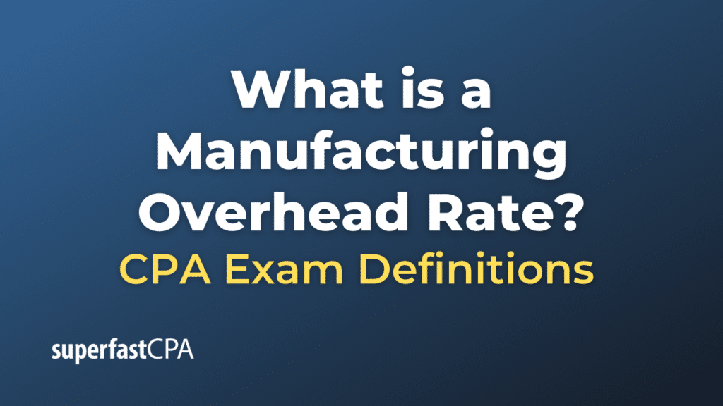 Manufacturing Overhead Rate