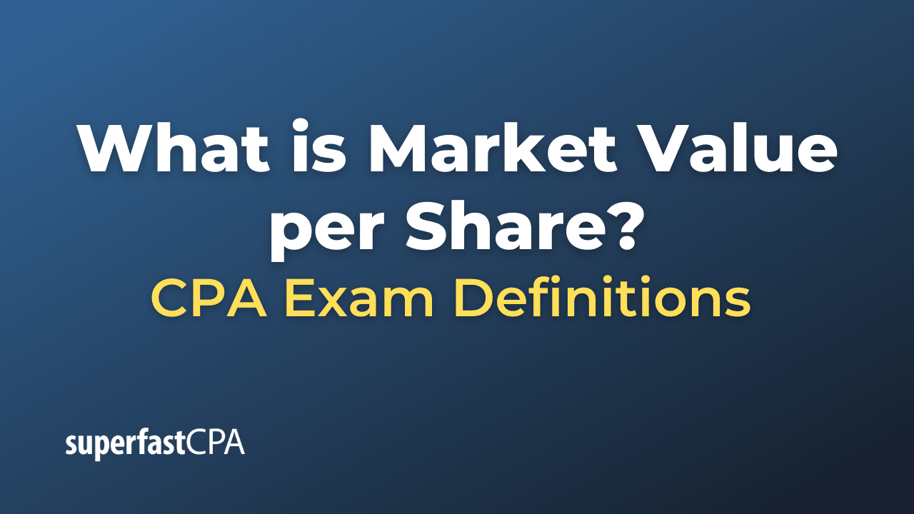 What is Market Value per Share?