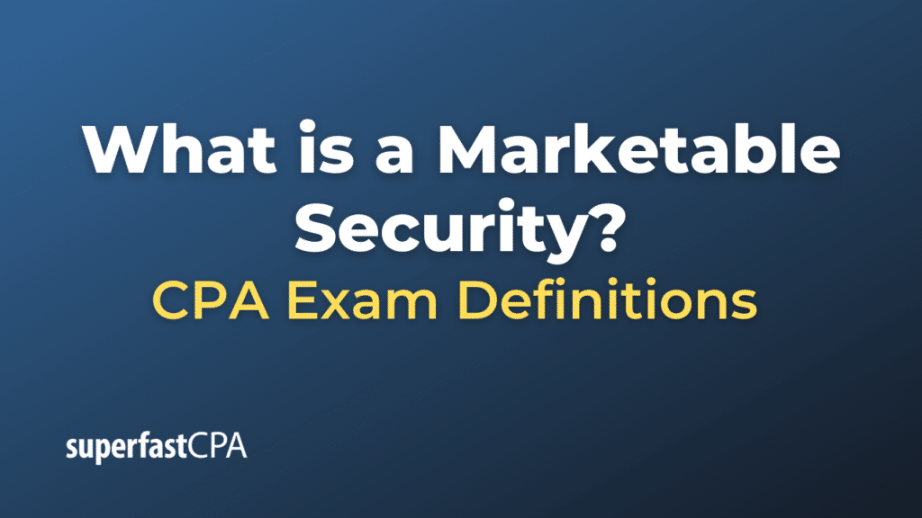 Marketable Security