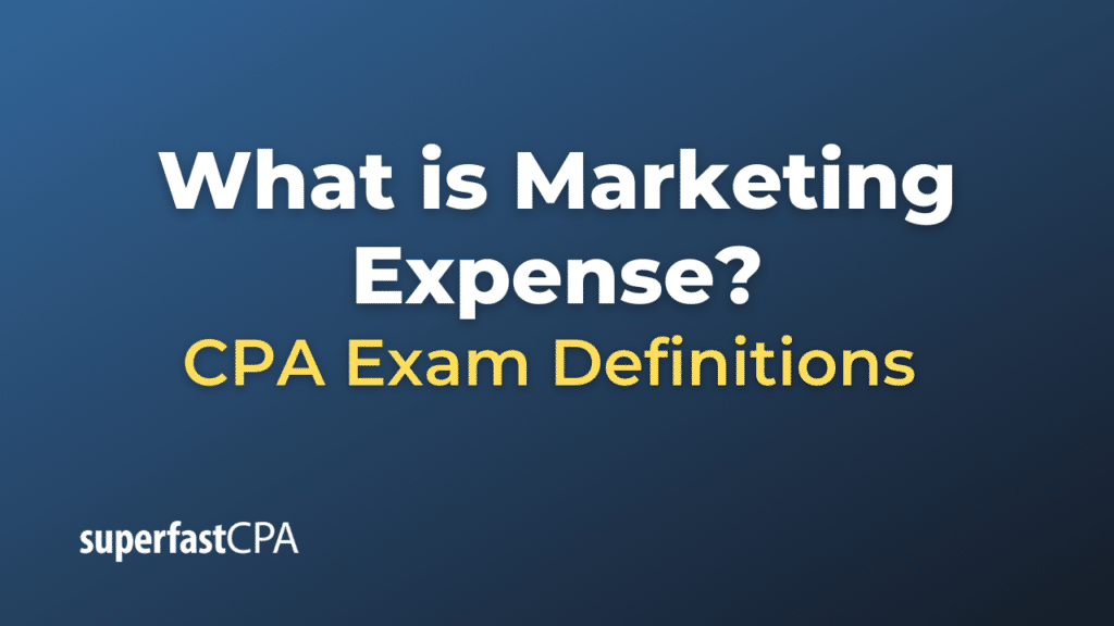 Marketing Expense