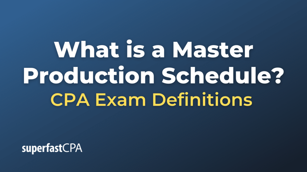 Master Production Schedule