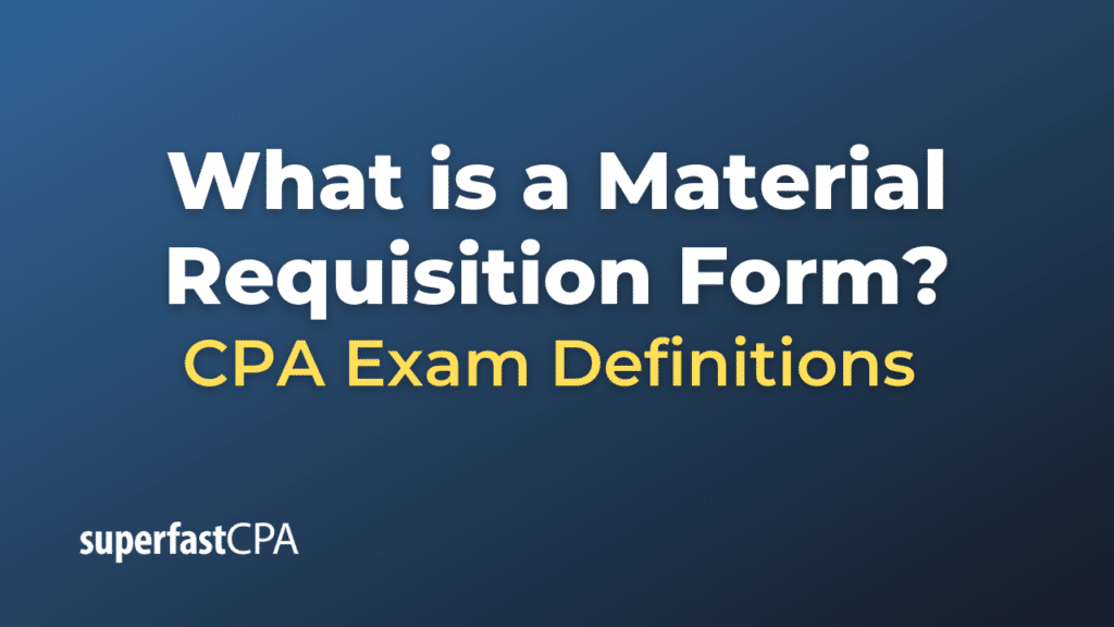 Material Requisition Form