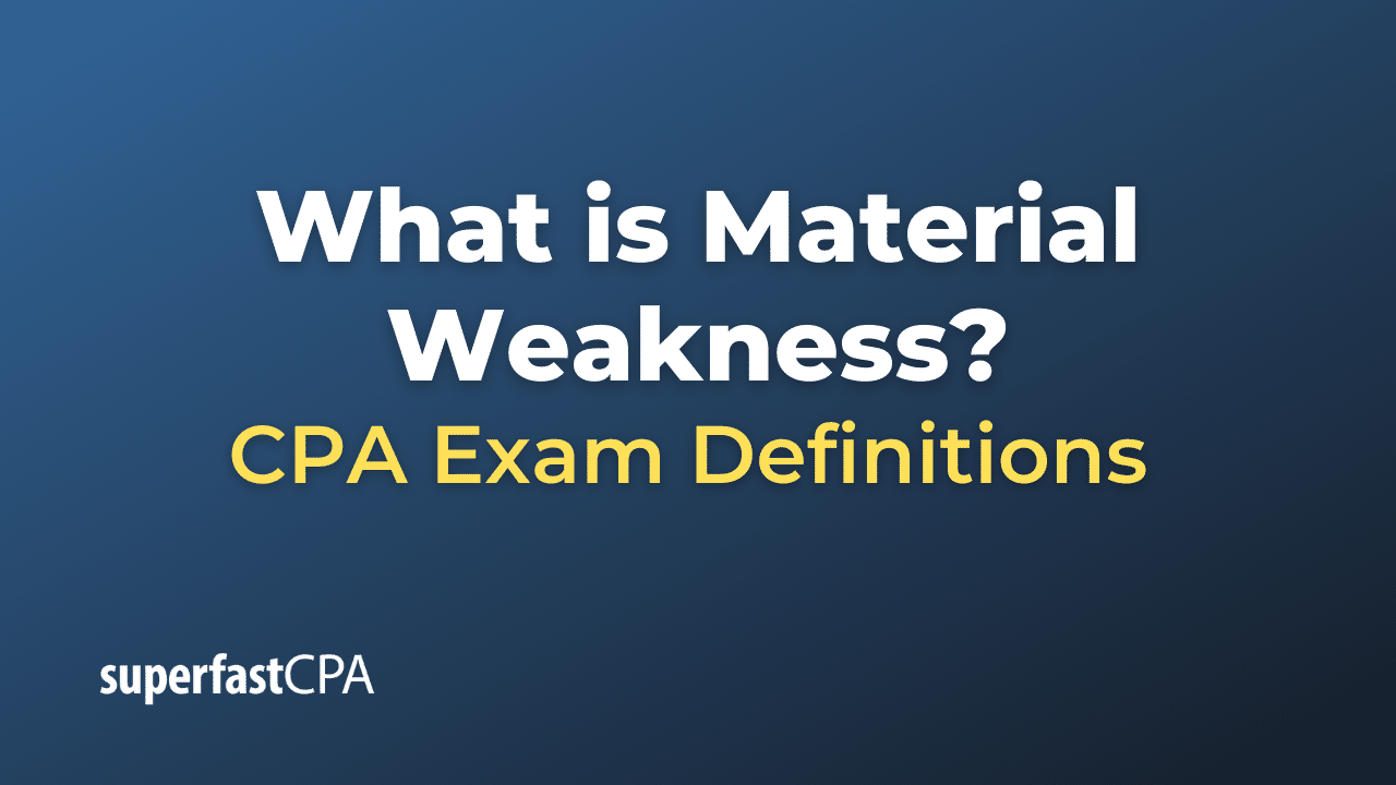 What is Material Weakness?