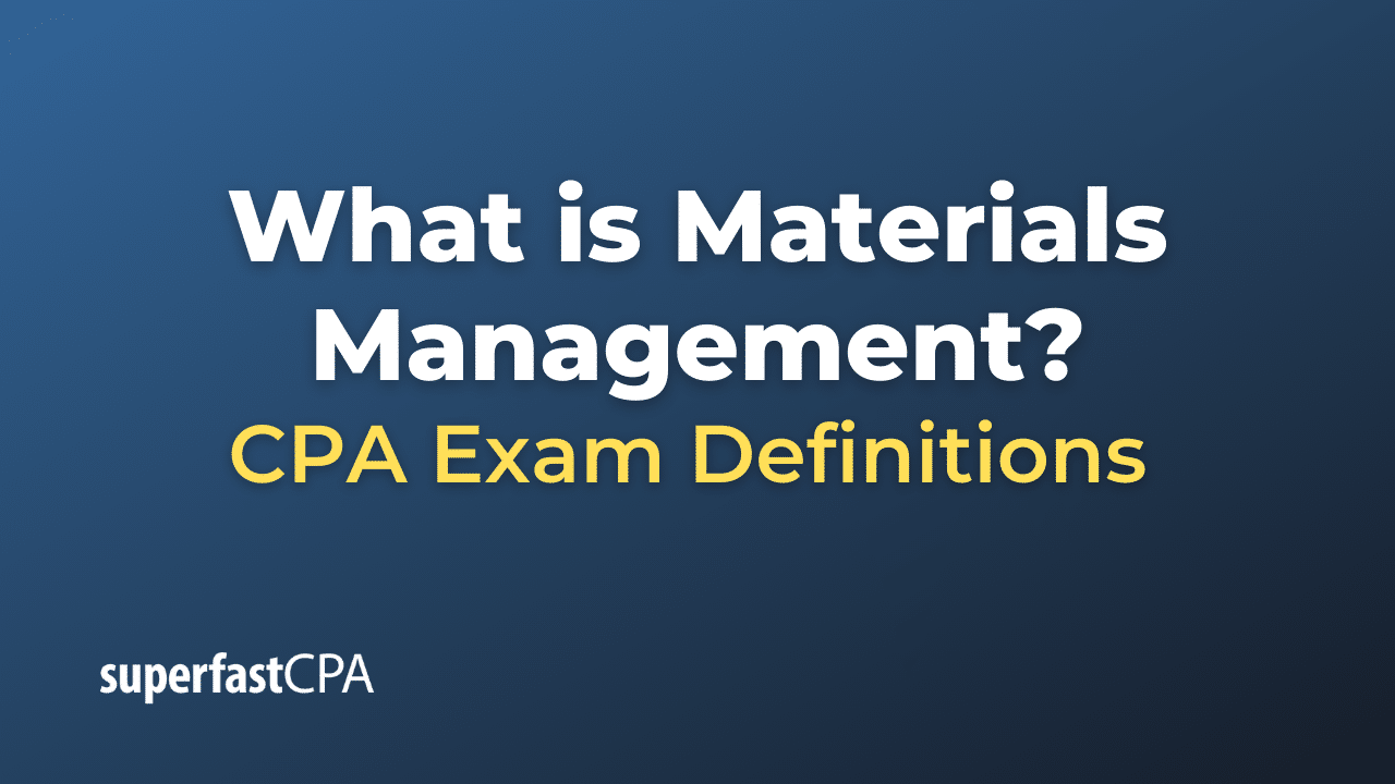 Materials Management