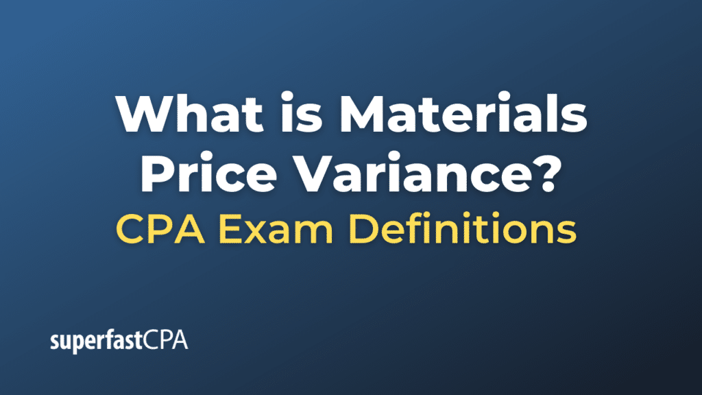 Materials Price Variance