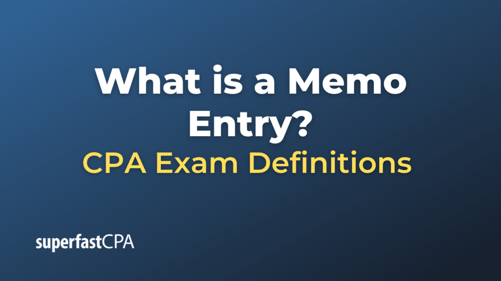 Memo Entry