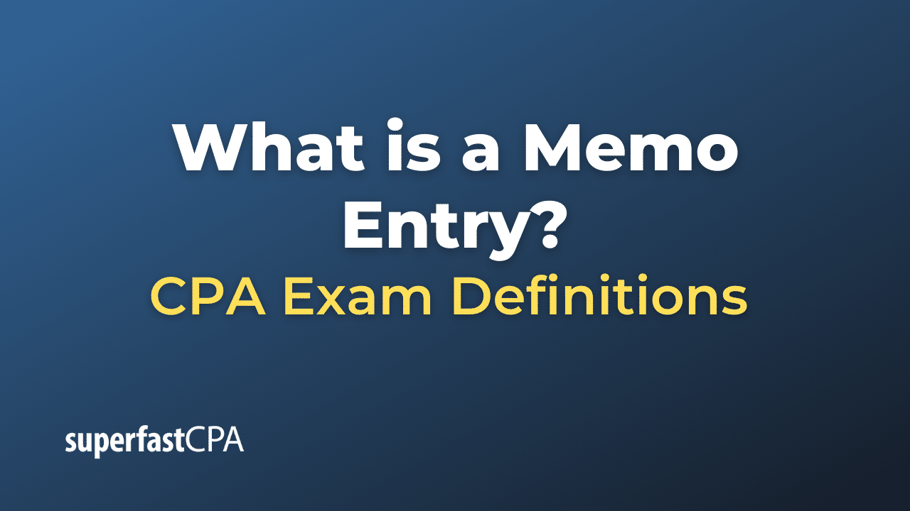 Memo Entry