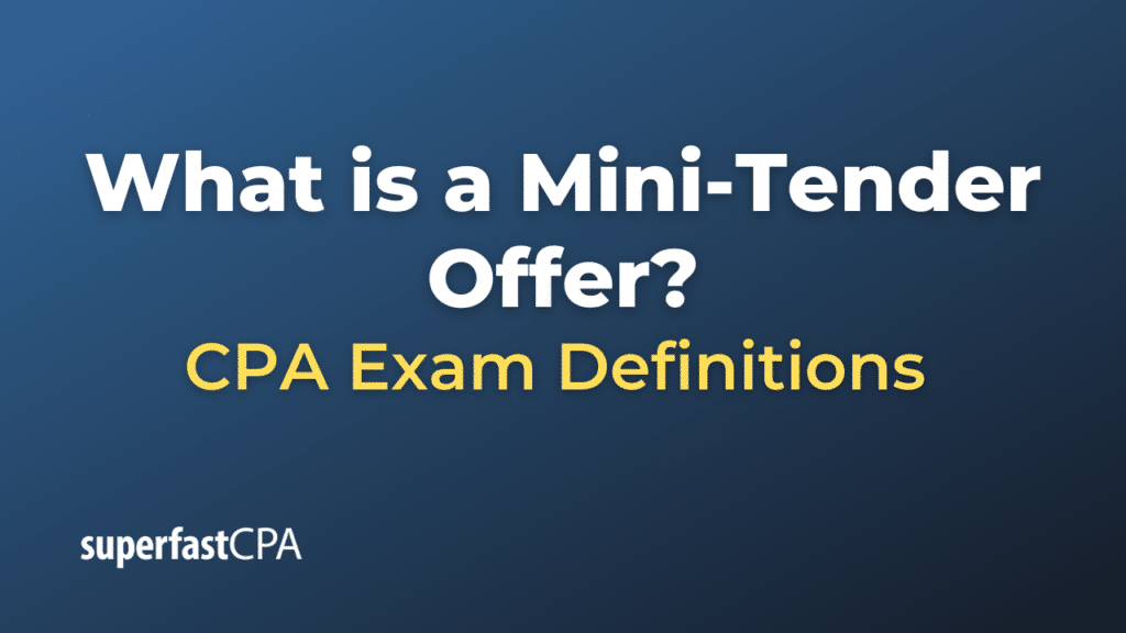 Mini-Tender Offer