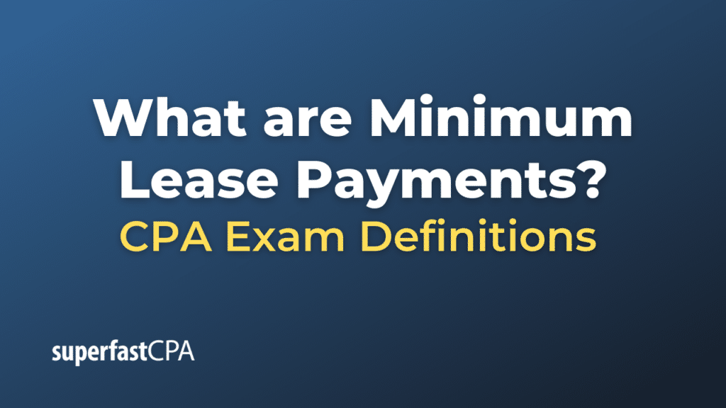 Minimum Lease Payments