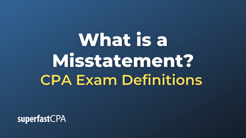 Misstatement