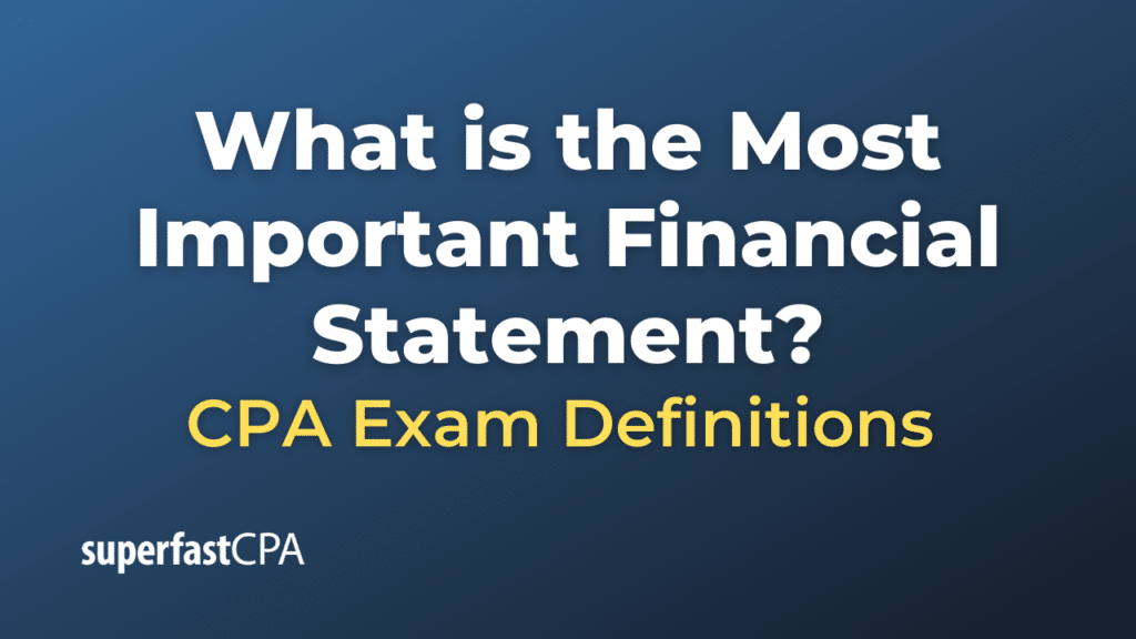 Most Important Financial Statement
