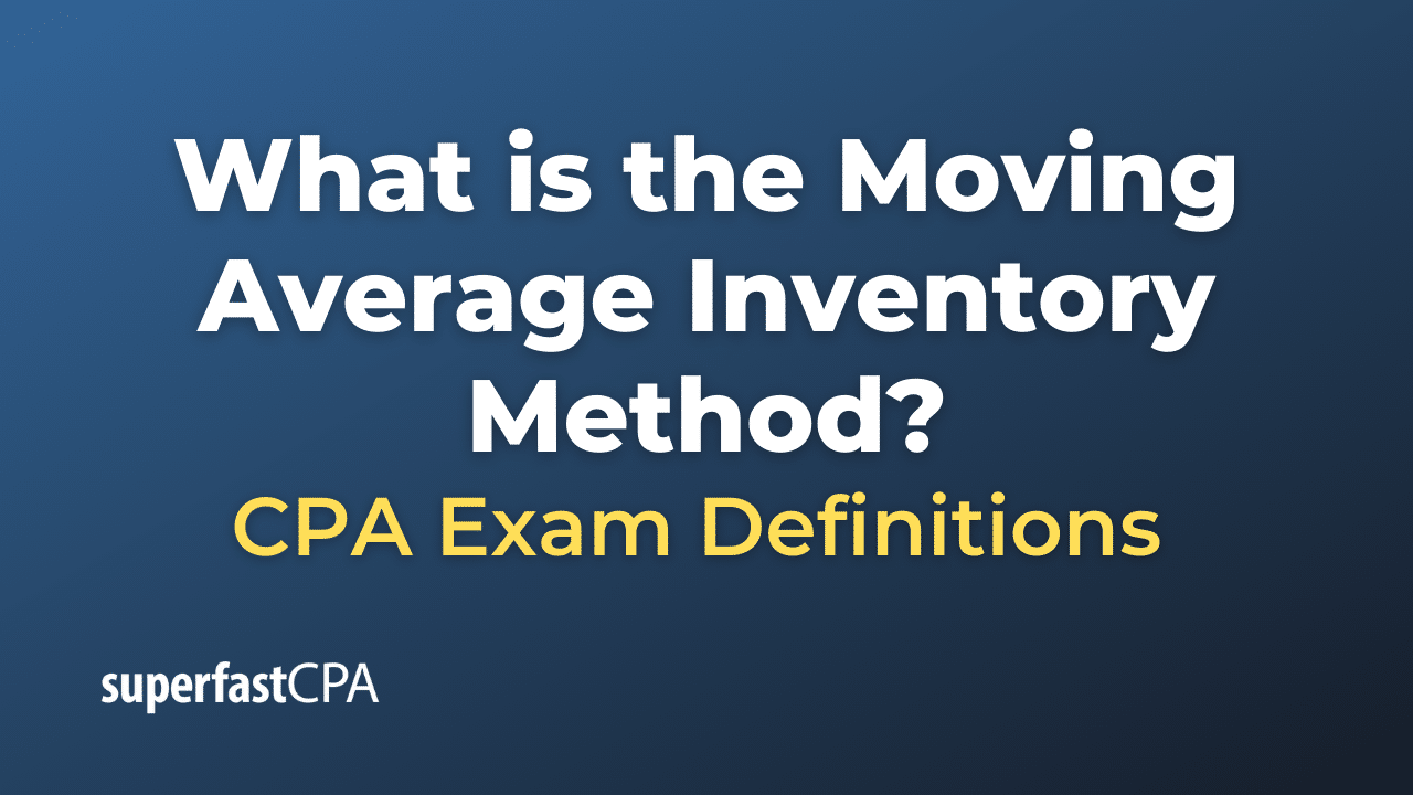 What is the Moving Average Inventory Method?