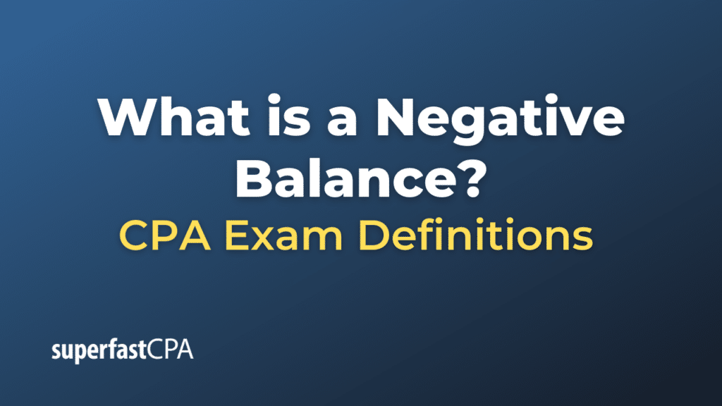 Negative Balance