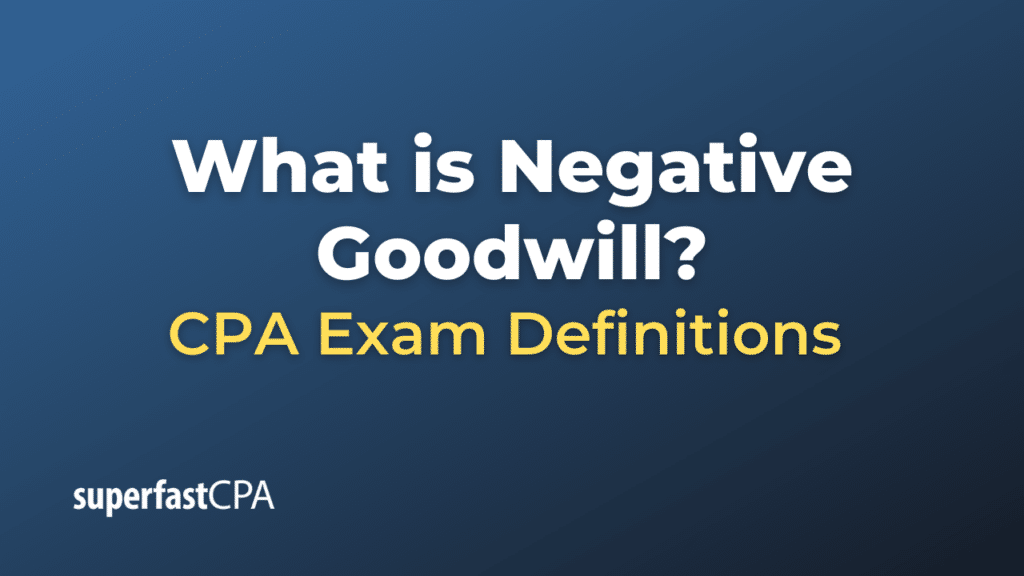 Negative Goodwill