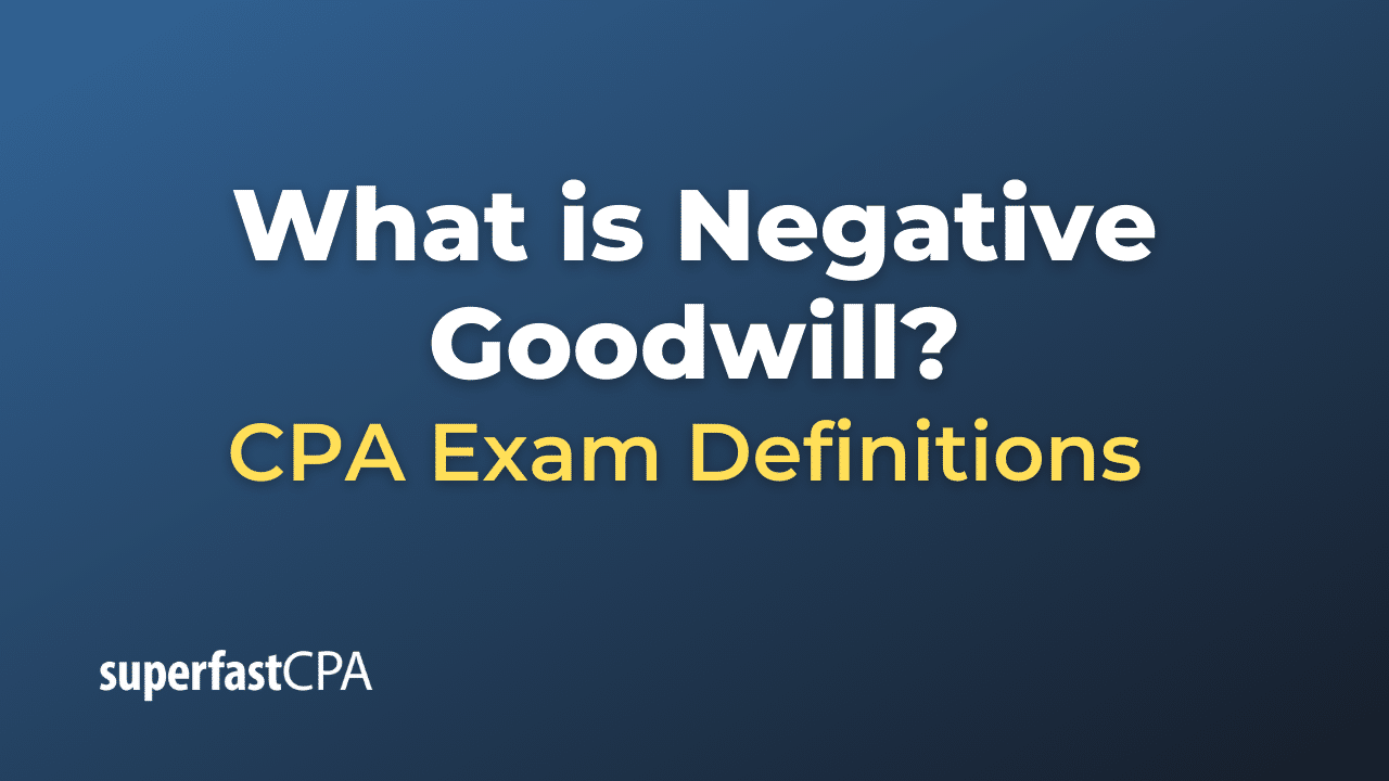 What is Negative Goodwill?