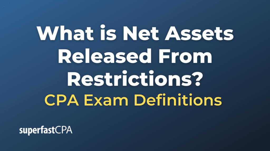 Net Assets Released From Restrictions