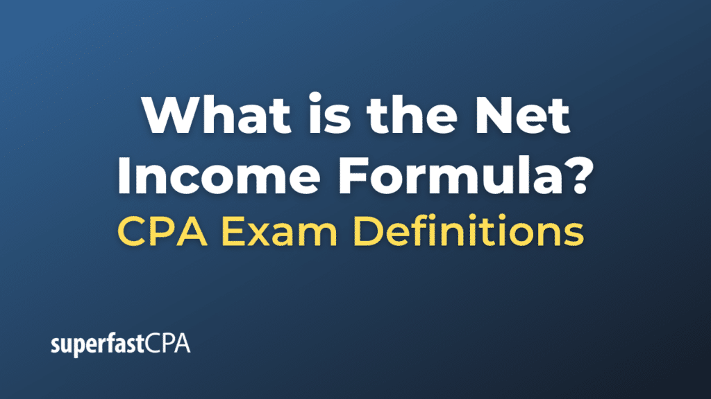 Net Income Formula