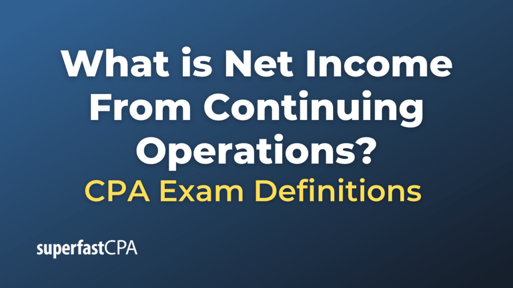 Net Income From Continuing Operations