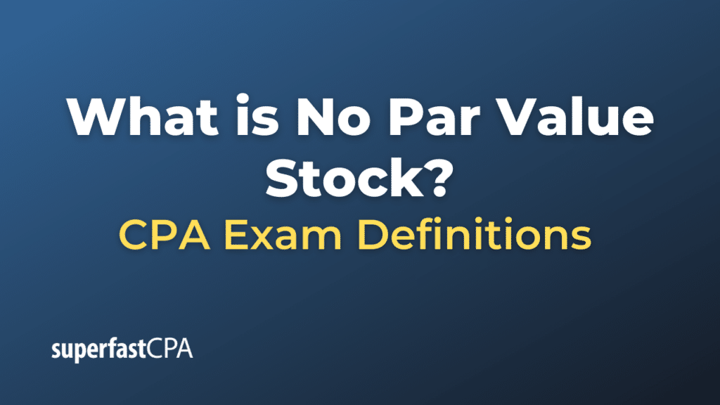 No Par Value Stock